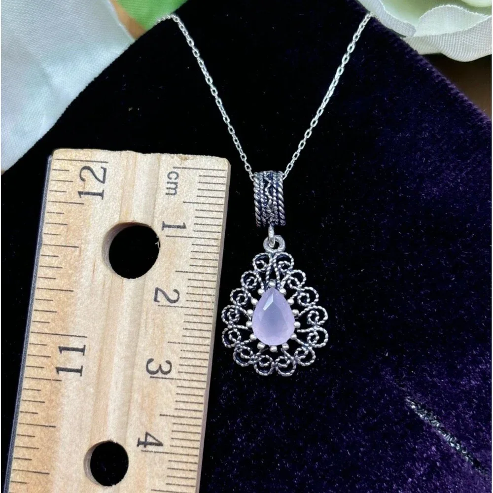 925 Sterling Silver Turkish Filigree Wedding Jewelry Set for Women, HandmadeGift - Picture 8 of 10